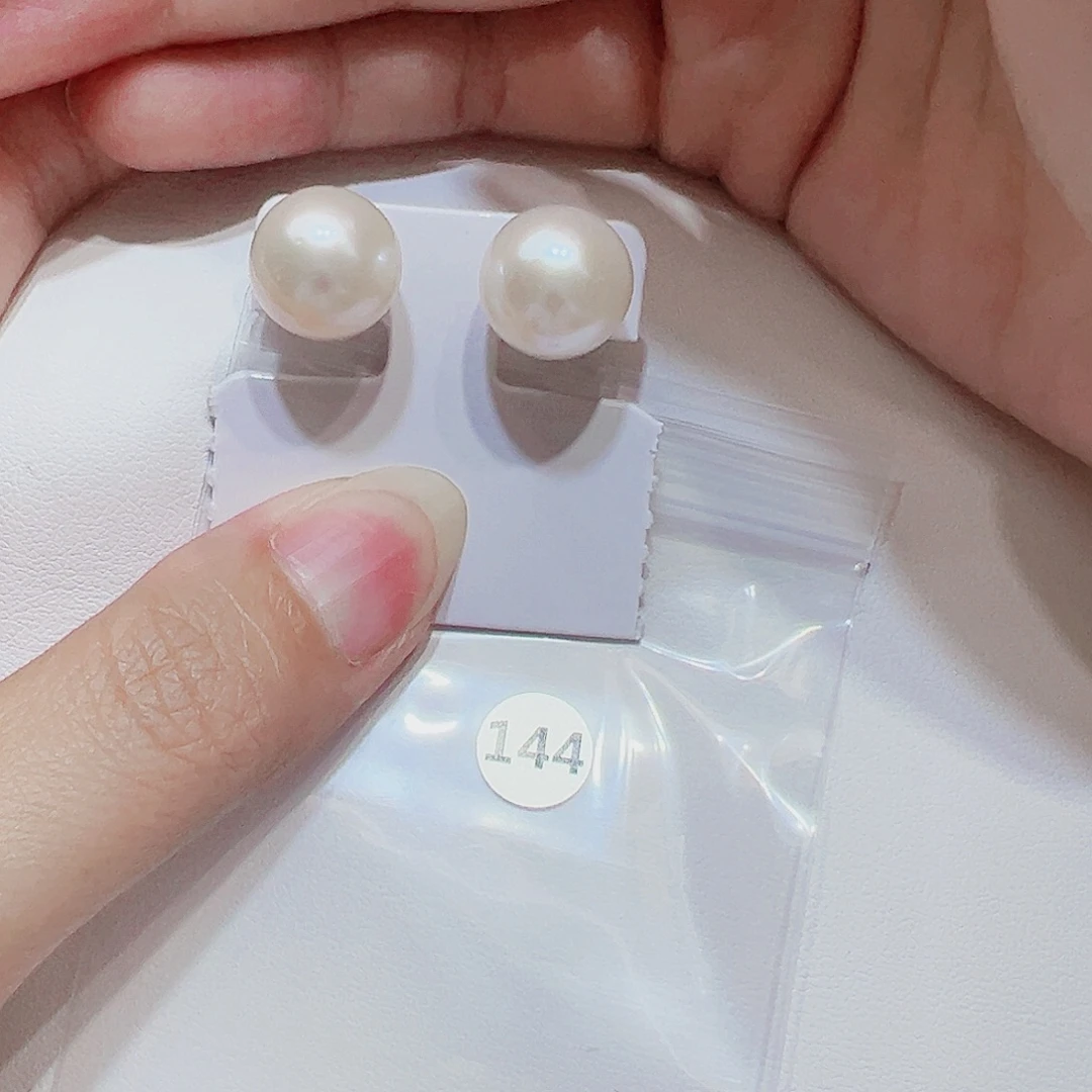 银S925镶嵌耳饰淡水珍珠