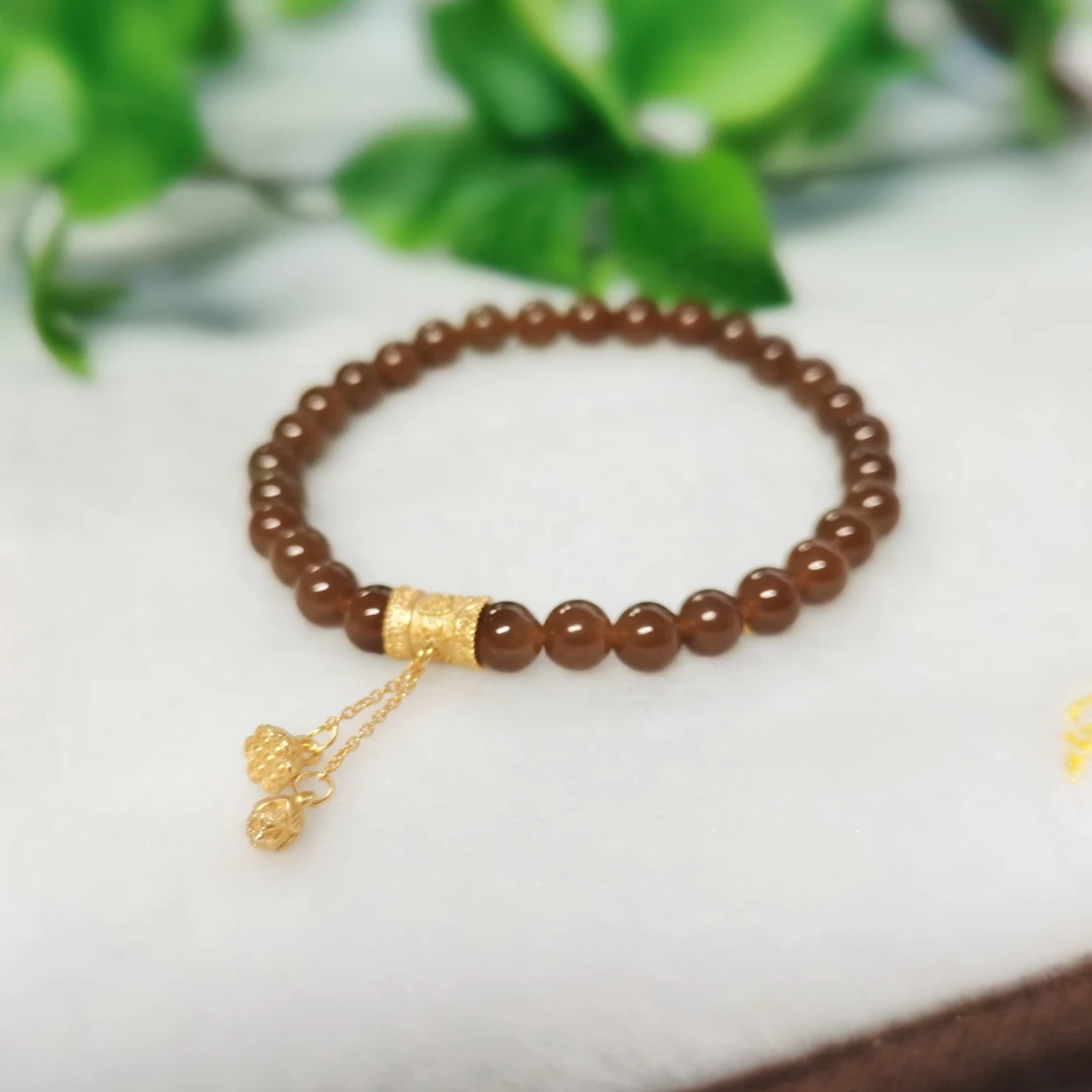 和田玉 糖玉两世欢 手串 1295