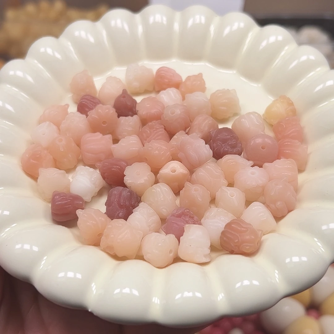 手串菩提根/象牙果20颗粉色凤九