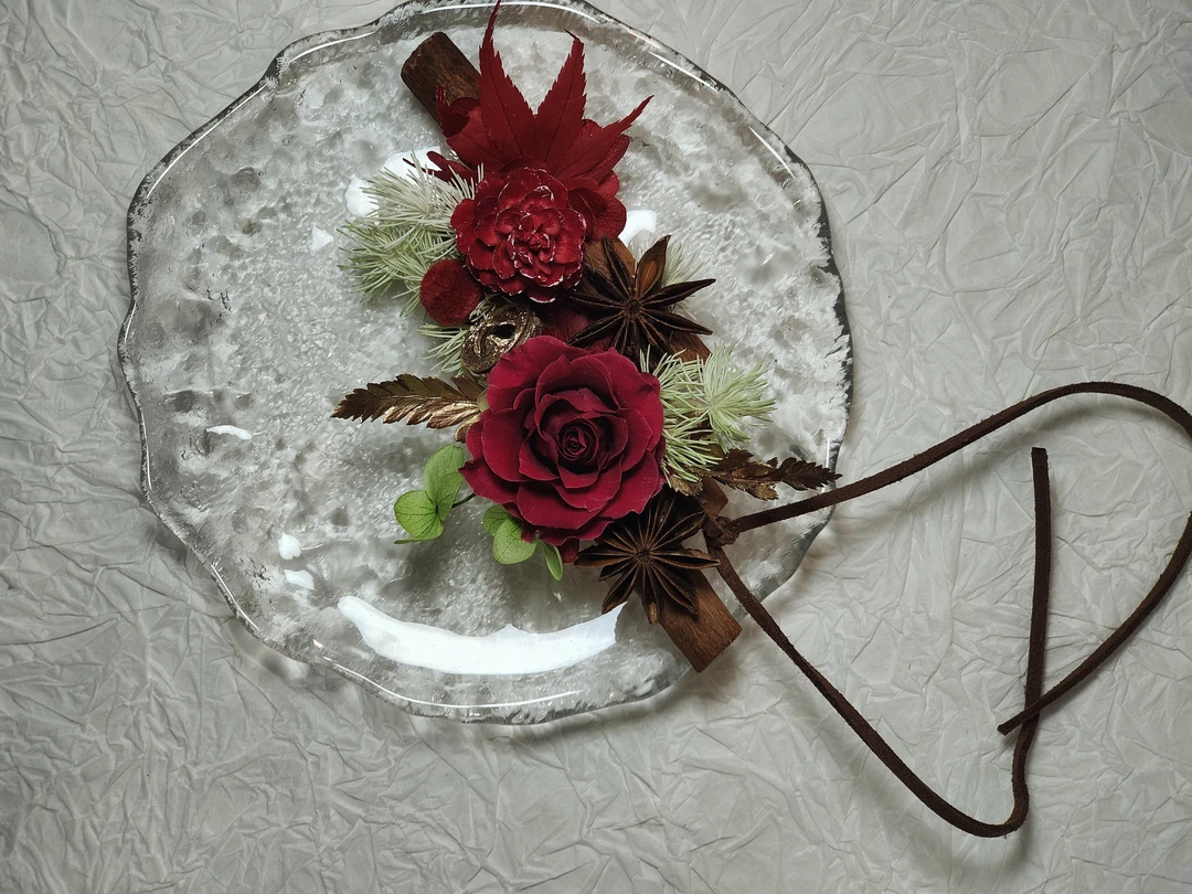 小金鱼锦鲤永生花车载装饰汽车出风口车挂创意精品植物自然手工