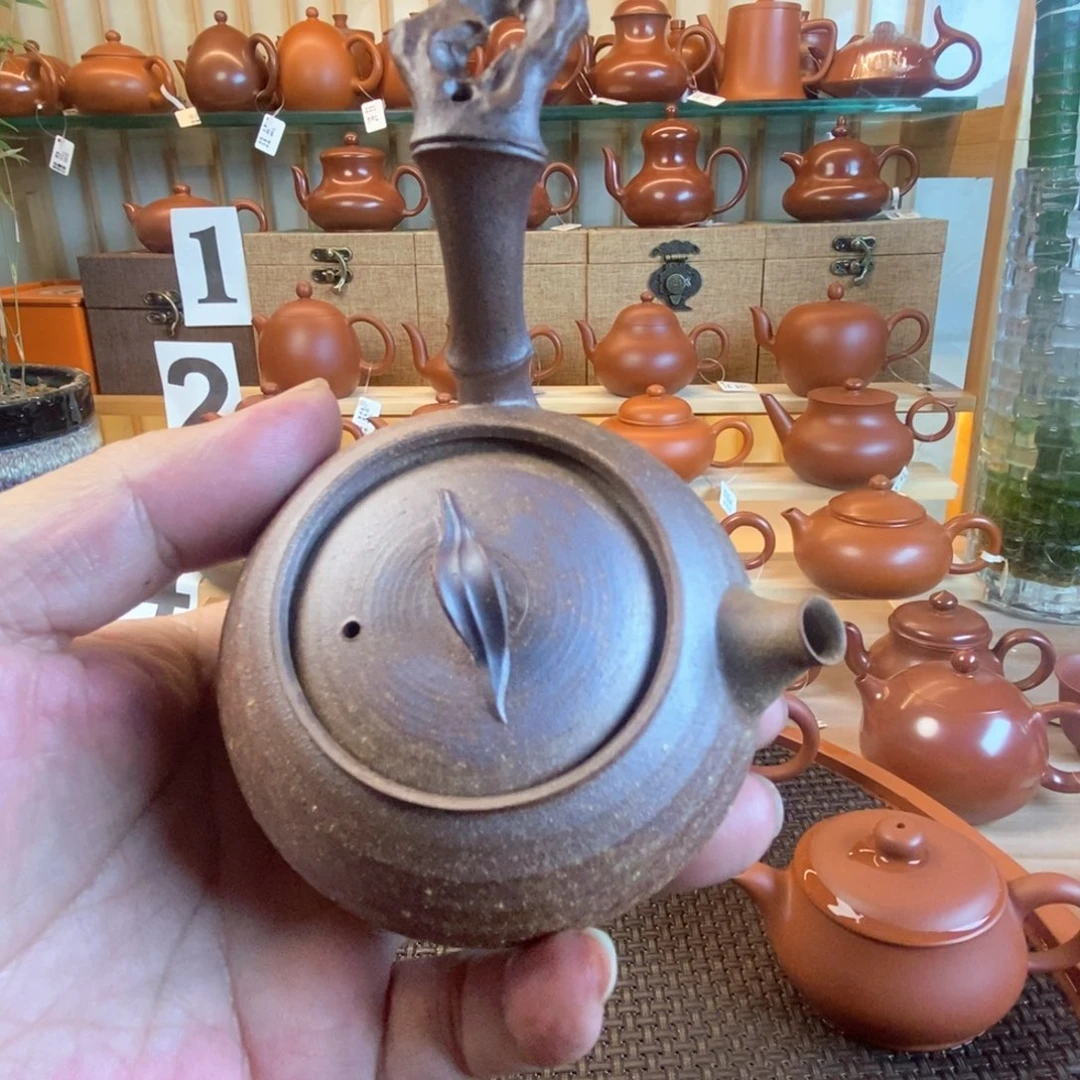 茶壶紫砂柴烧侧把150cc