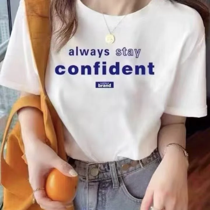 纯棉纯色T恤短袖百搭春夏打底衫男女款厚实不透显瘦【confident】