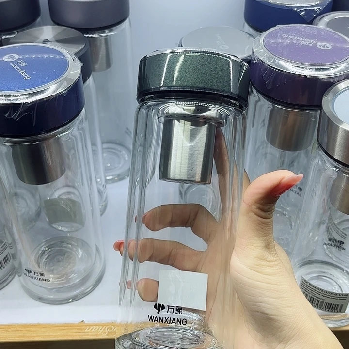 万象品牌双层玻璃杯橄榄V278