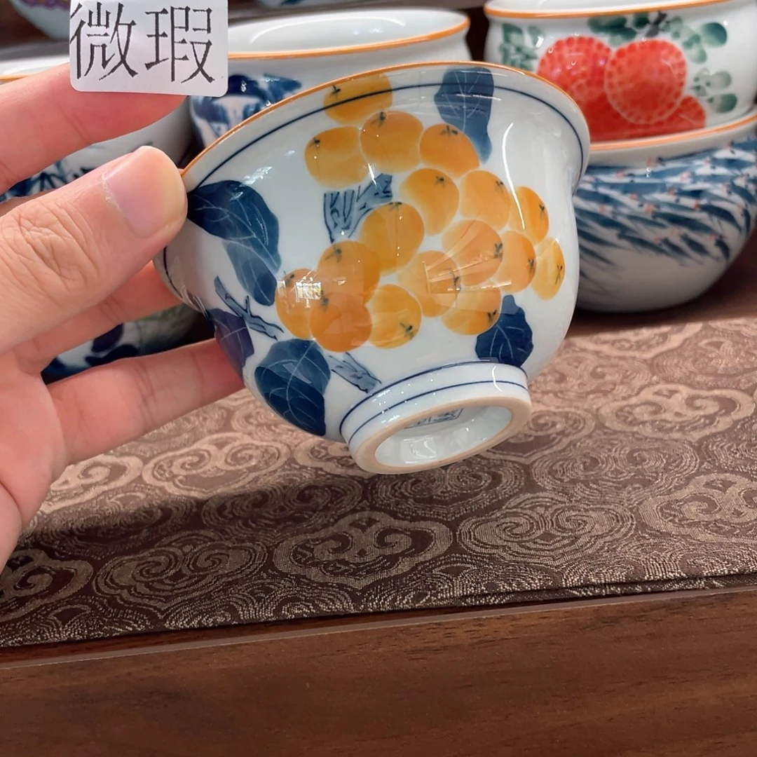 釉下手绘茶具微瑕