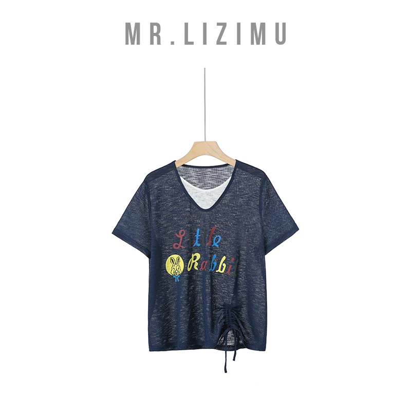 李子木先生慵懒风上衣时尚针织短袖女款爆款2025新款女士气质上衣