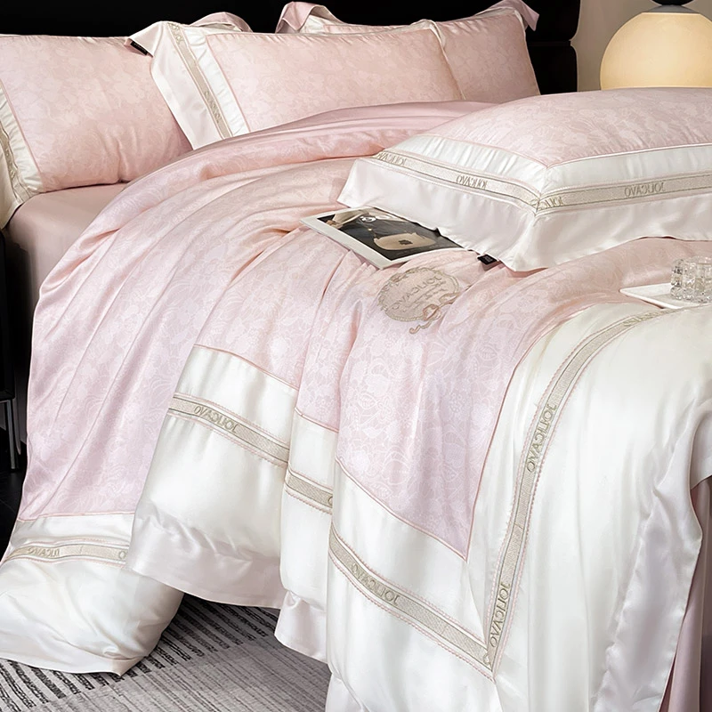 轻奢夏天冰凉丝滑四件套冰丝被套床单真丝裸睡简约夏季款床上用品