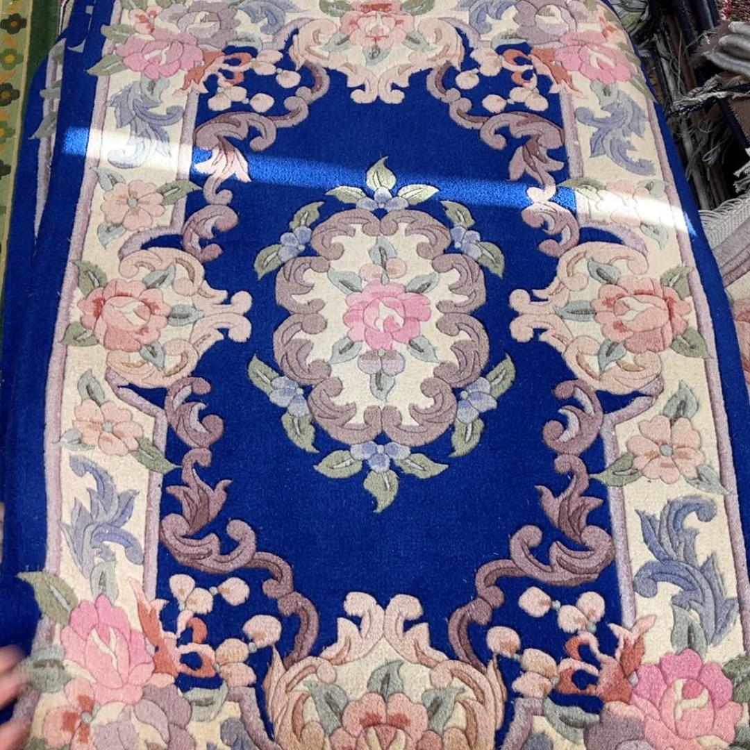 羊毛纯羊毛手工地毯60×90