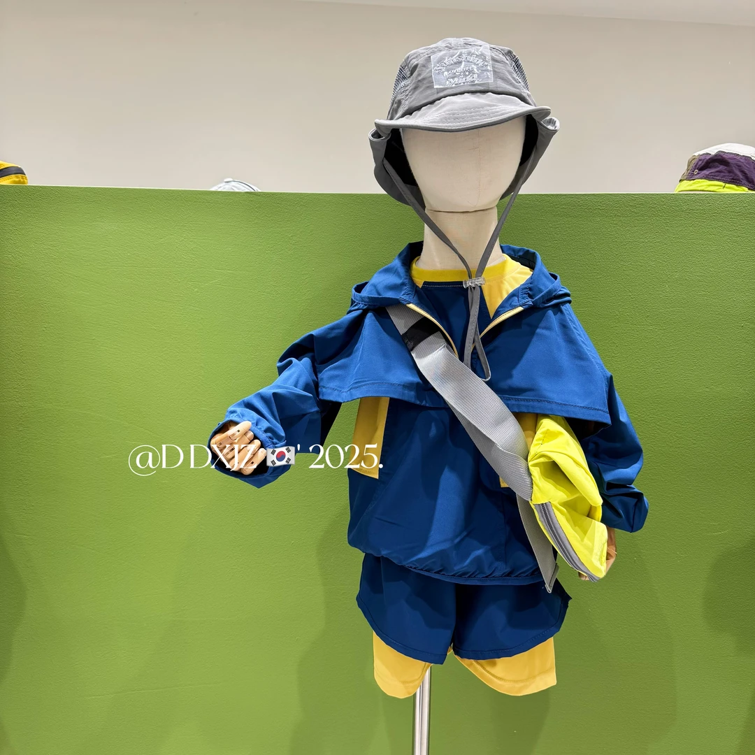 【捡漏三件套】夏季儿童韩版时尚男女童速干套装三件套 25115