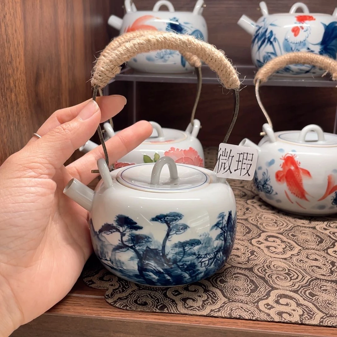 微瑕釉下彩纯手绘