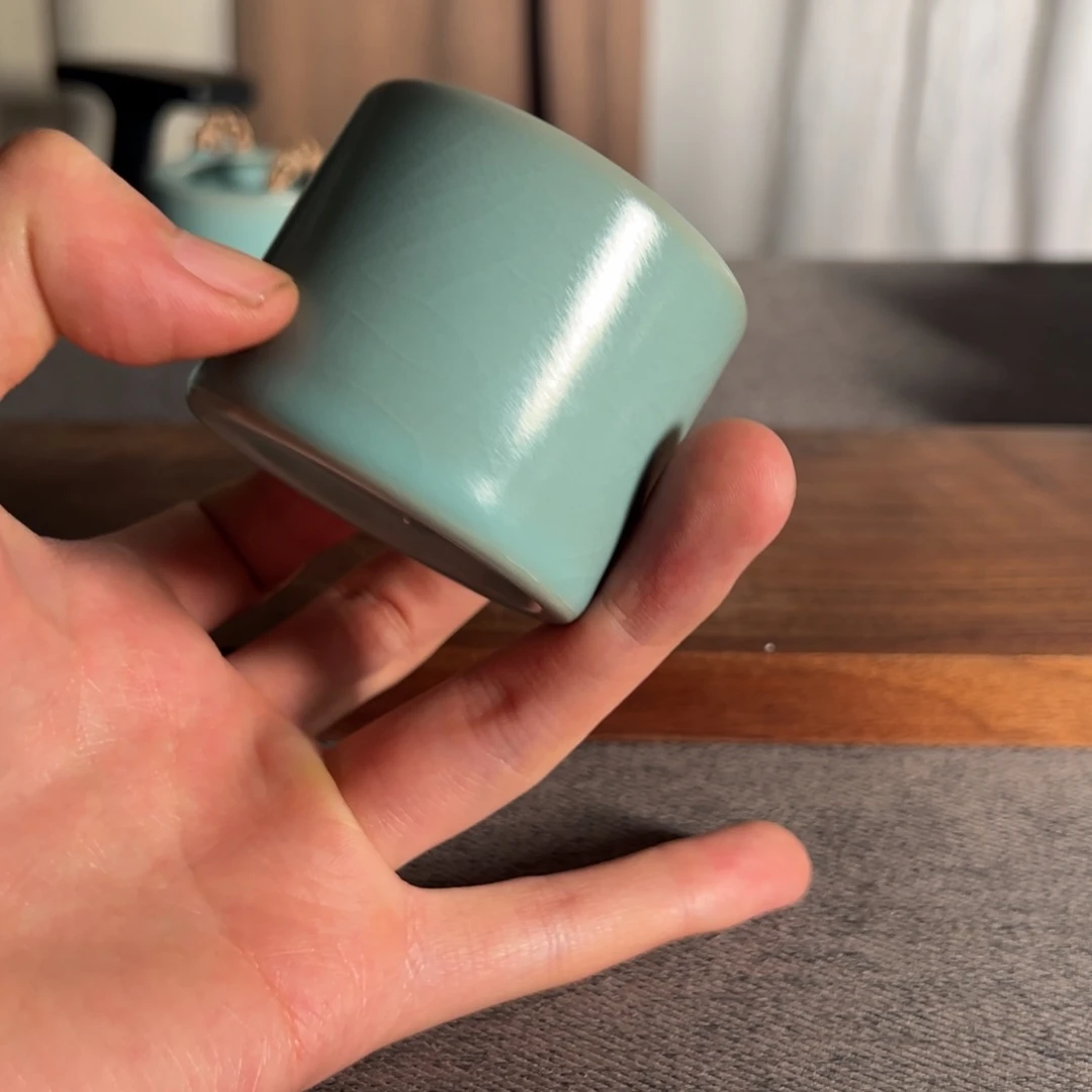 瓷片王学良老师仿古釉天蓝