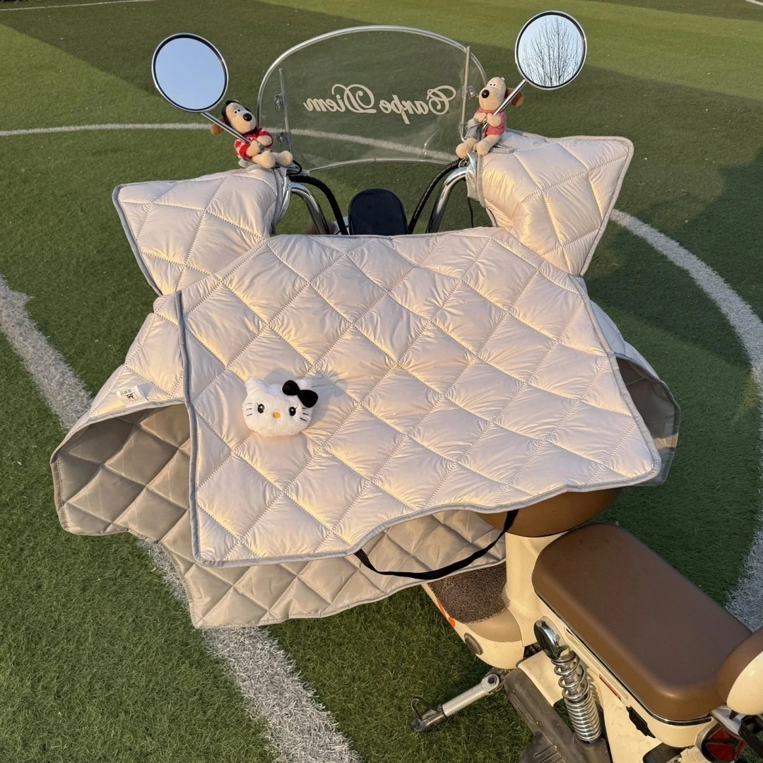 新款电动车挡风防水秋冬四季通用防风遮阳摩托车春秋电瓶车薄防风