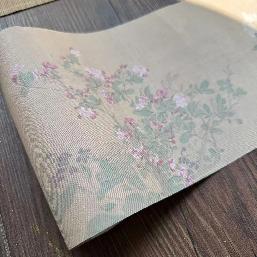静德斋蜡染【小墩墩】【绢纸-百花图】小楷行草书半生半熟作品宣纸