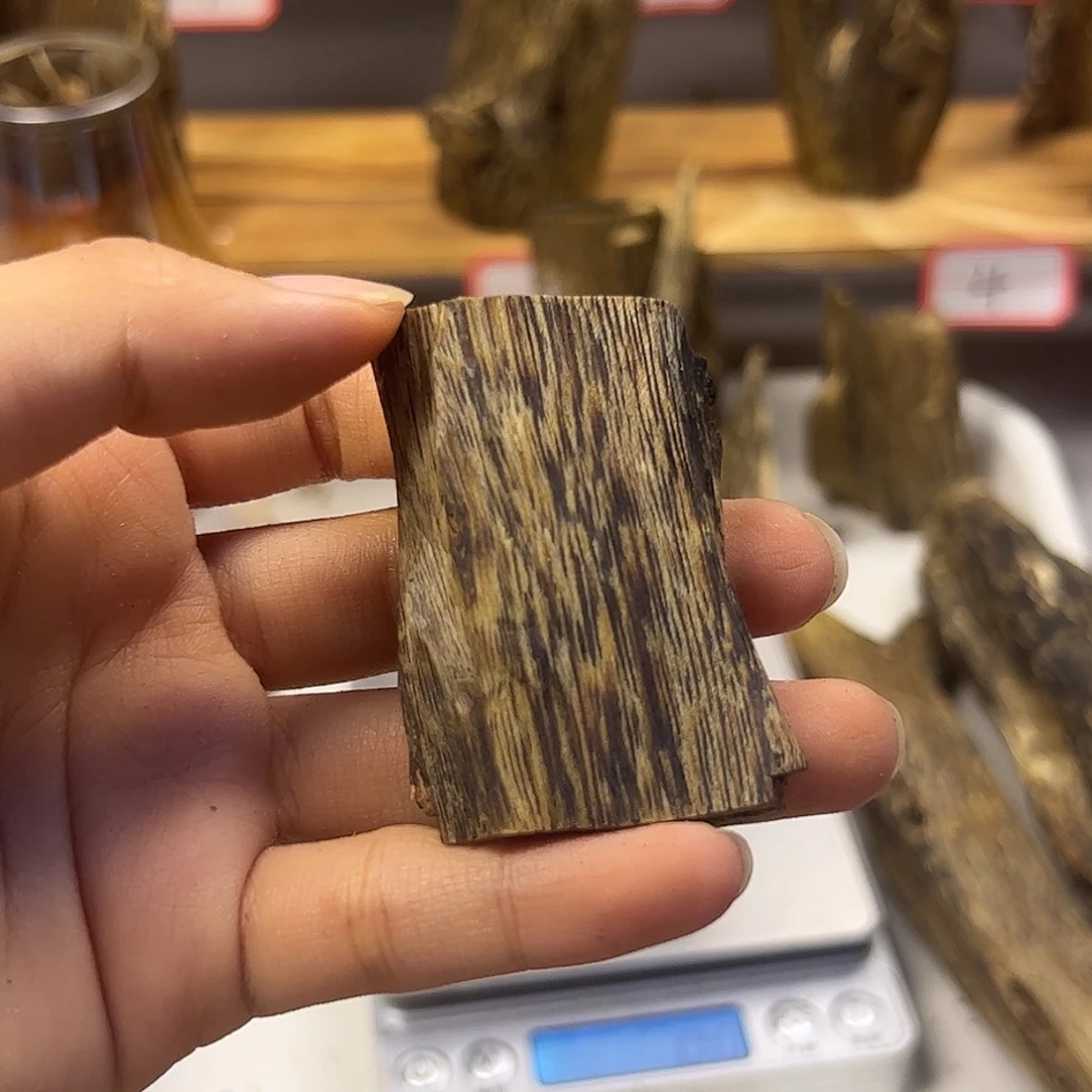 沉香碎屑沉香乌身圆叶 11.3克 小手把