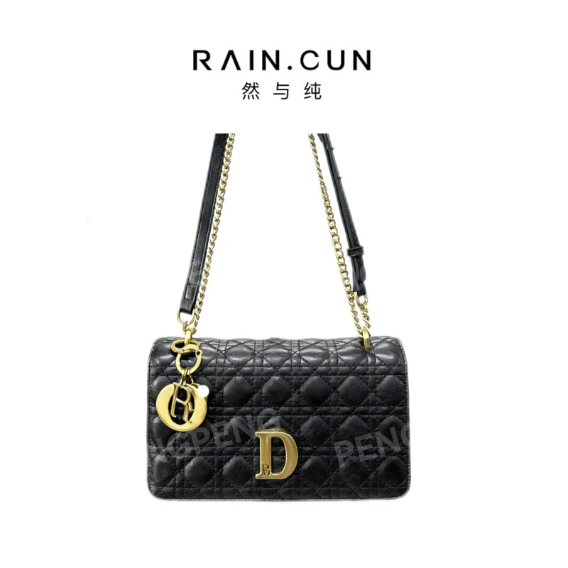 RAIN.CUN SD-50268-复古黑 轻奢女士时尚潮流时尚斜跨包