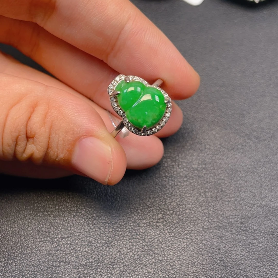 吊坠(不含链)银S925镶嵌翡翠