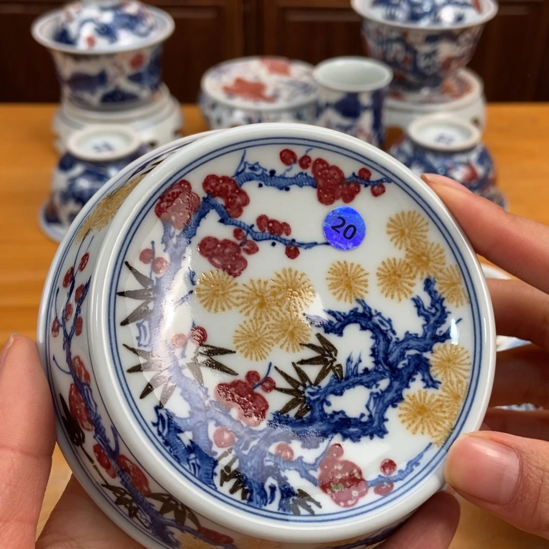 手绘现代茶具得古董