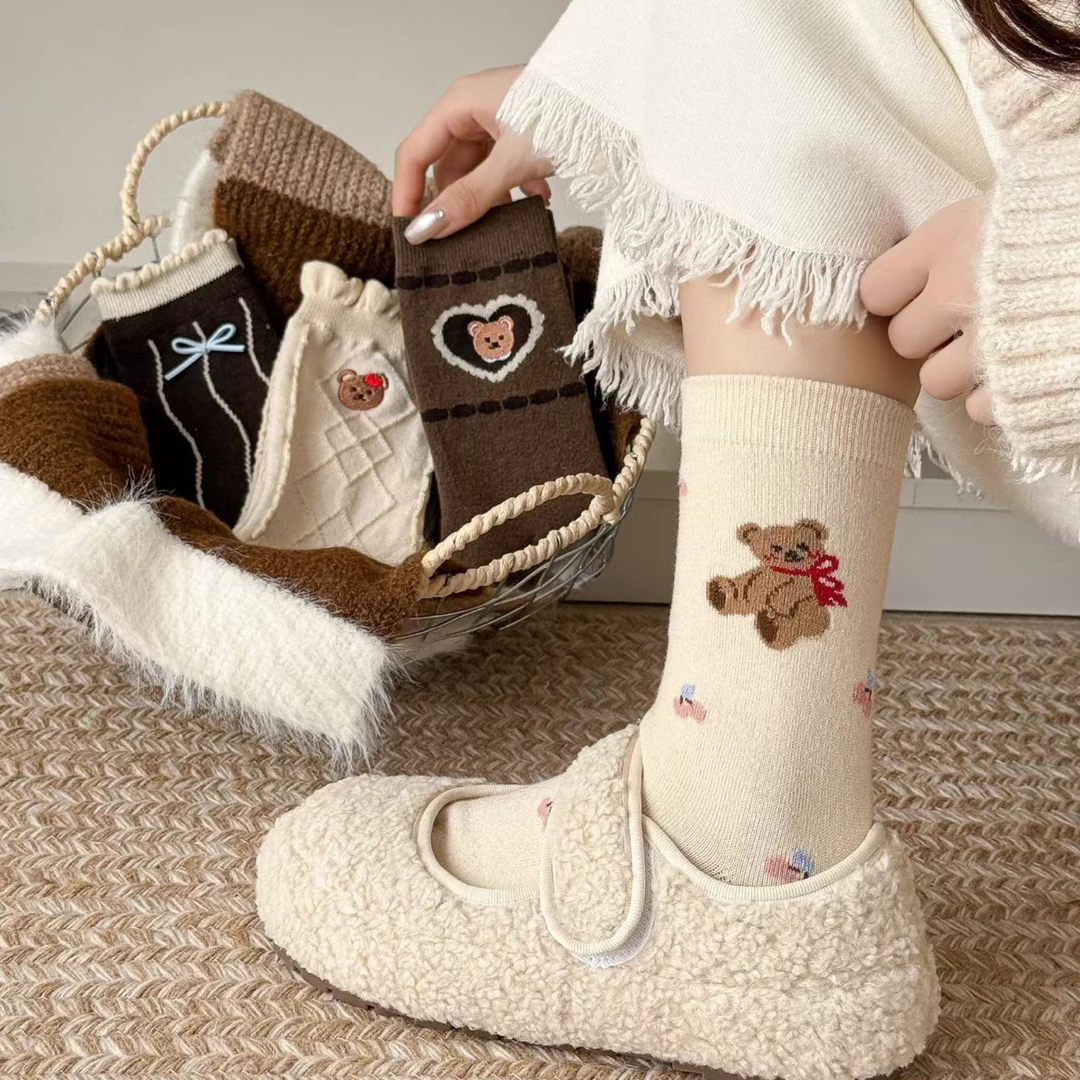 茉7【临时链接】按对应编码下单，韩系ins女袜~会起小棉絮介意勿拍~