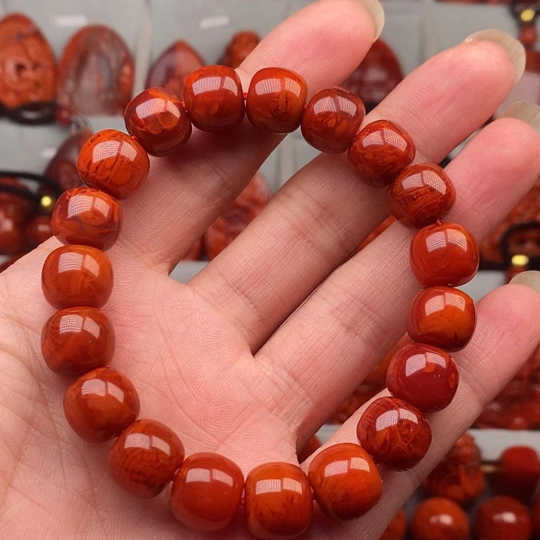 南红玛瑙未镶嵌手串