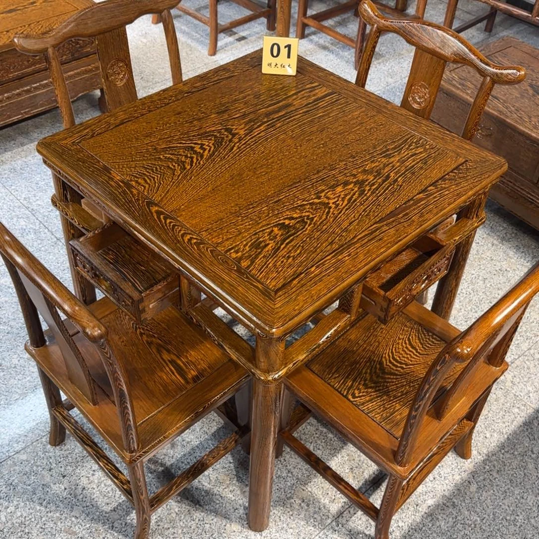 琴***胆鸡翅木类成套家具68✖️68高68一桌两椅