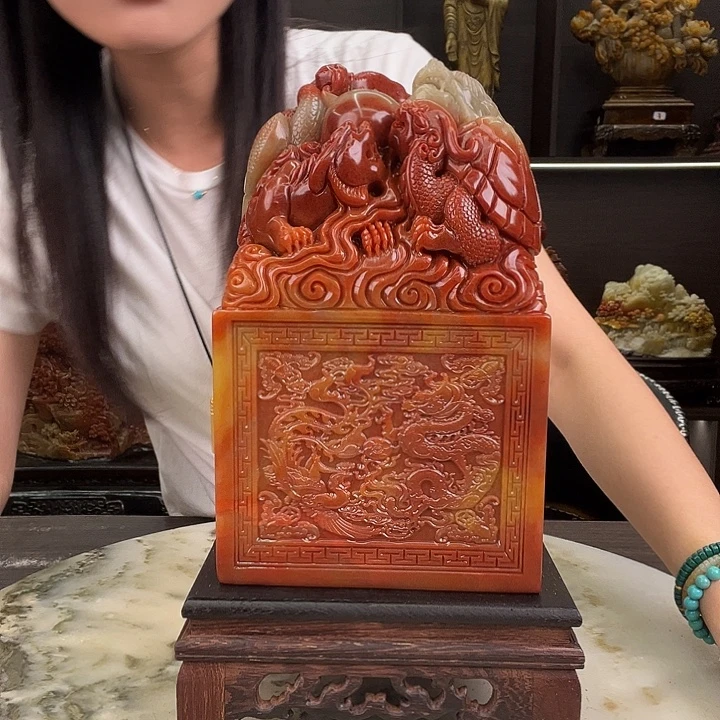 寒***月寿山石印石。，。。。。。。。。15×15