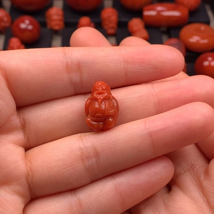 南红玛瑙未镶嵌财神12MM