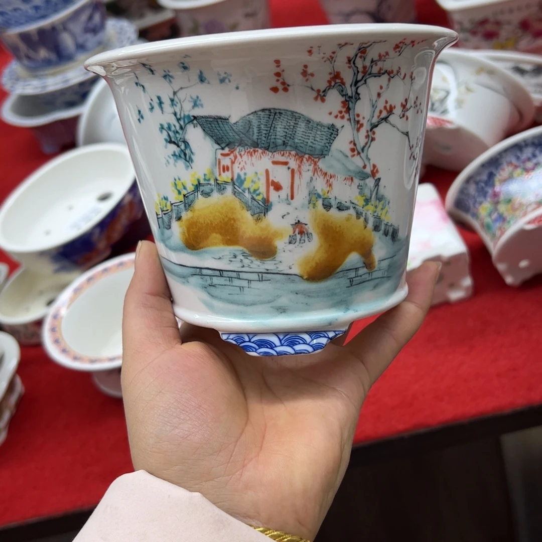 紫砂花盆148号瑕疵14.5/11.5cm