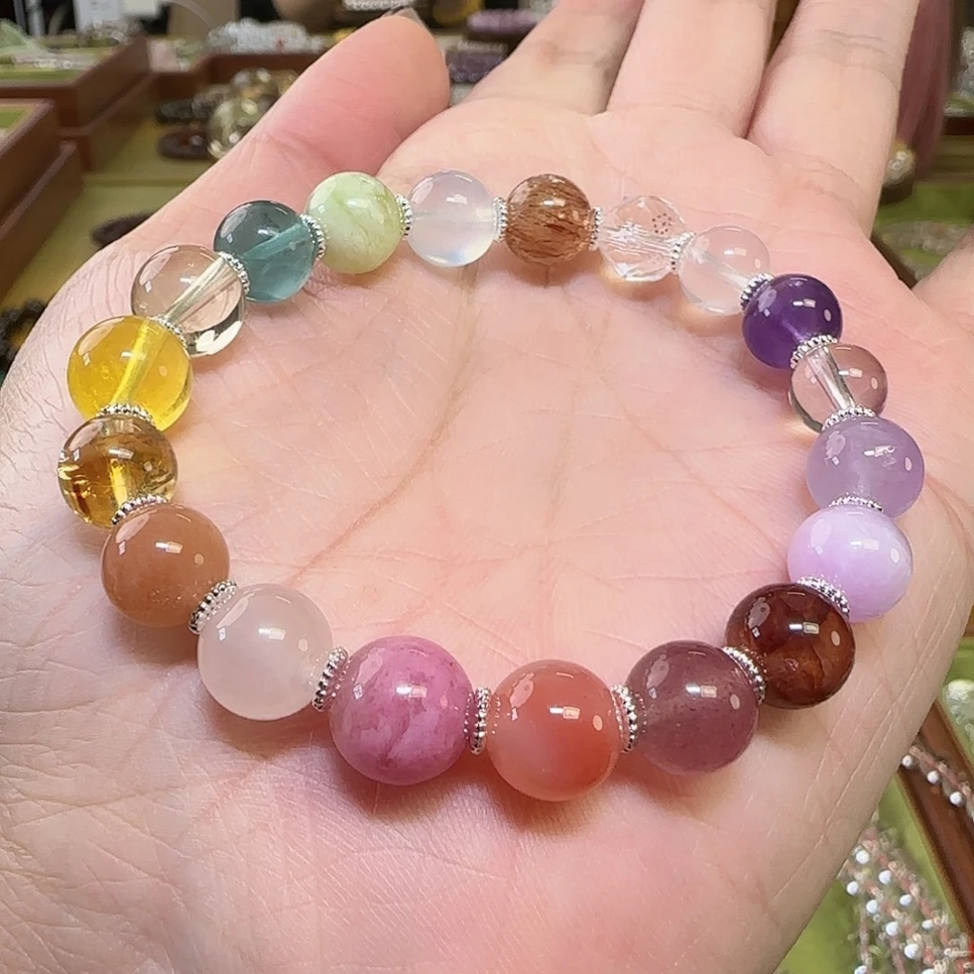 未镶嵌手串水晶天然多宝水晶单圈卡9+