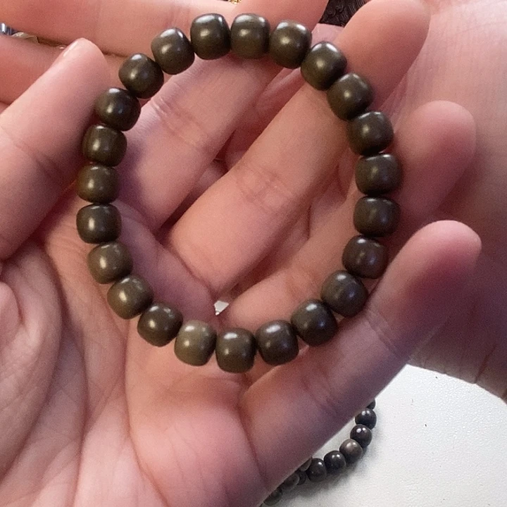 檀香木手串/手链阴沉土沉微瑕8×9