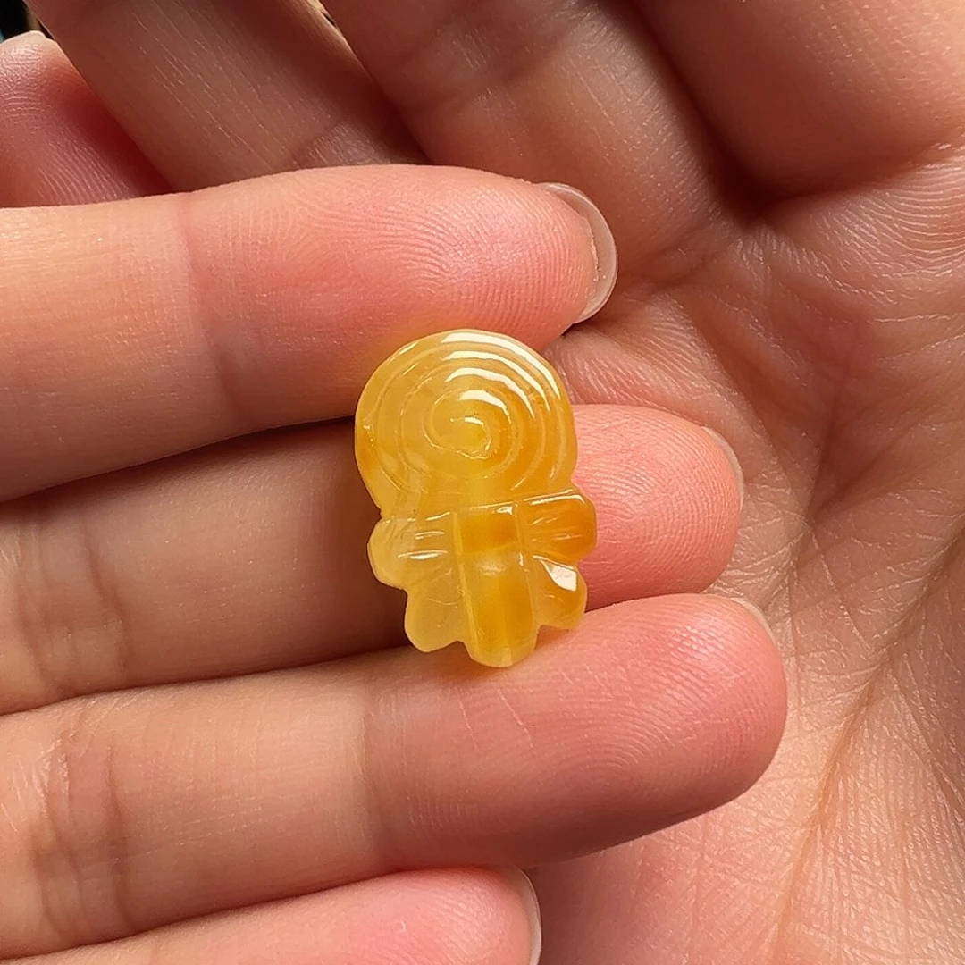 蜜蜡颈饰未镶嵌棒棒糖