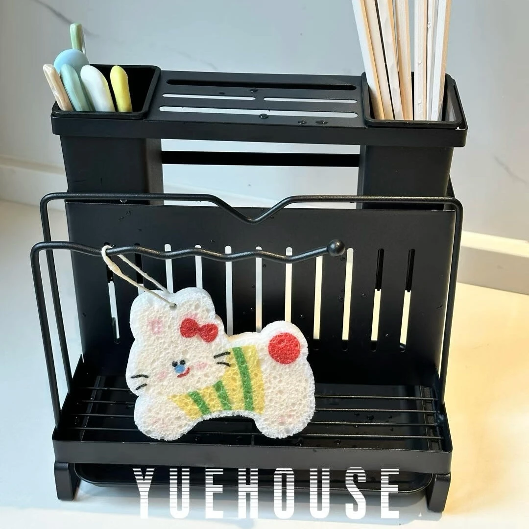 厨房多功能台式刀架易清洁耐磨置物架砧板筷子锅盖一体厨具收纳架