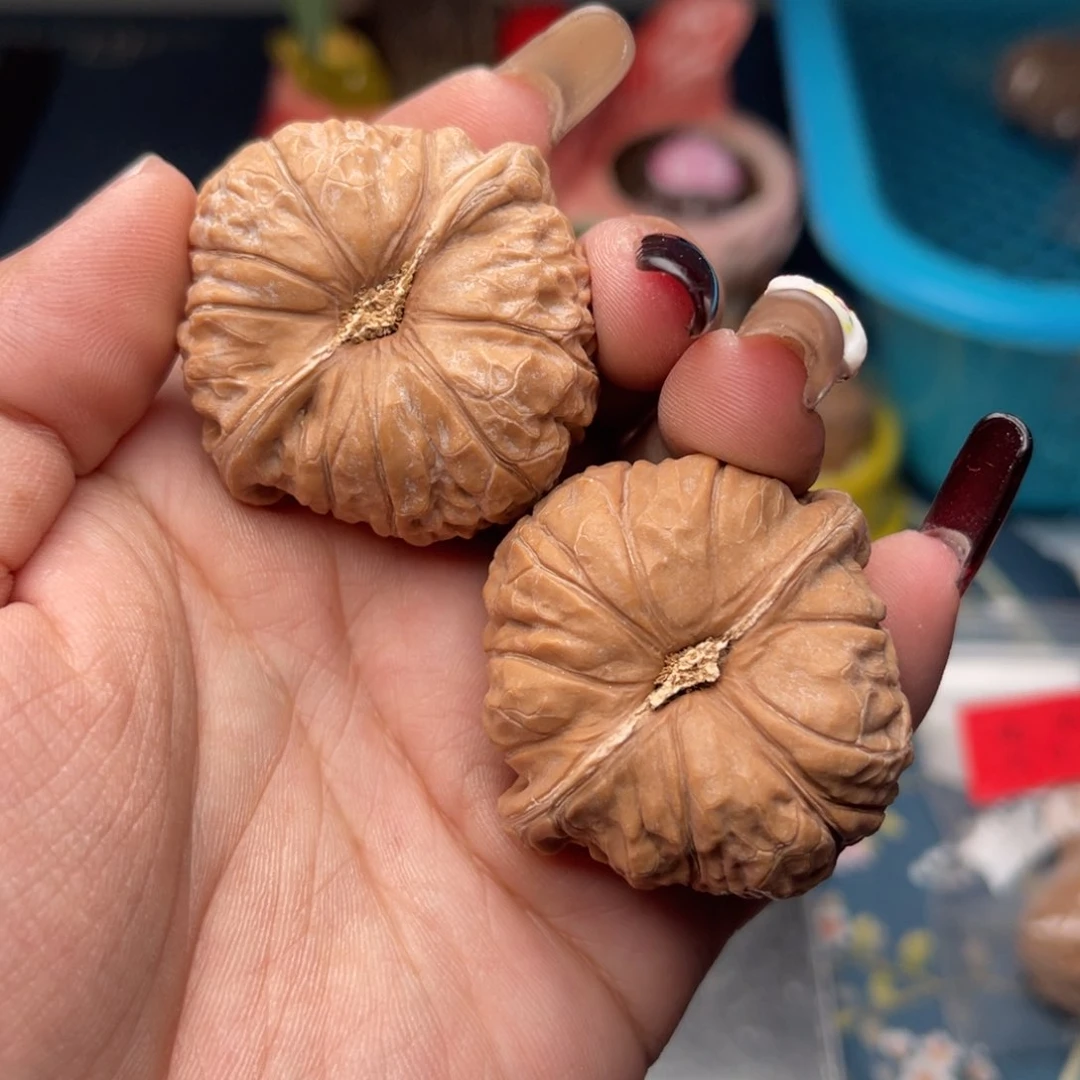 文玩核桃把件带***吸南瓜墩43