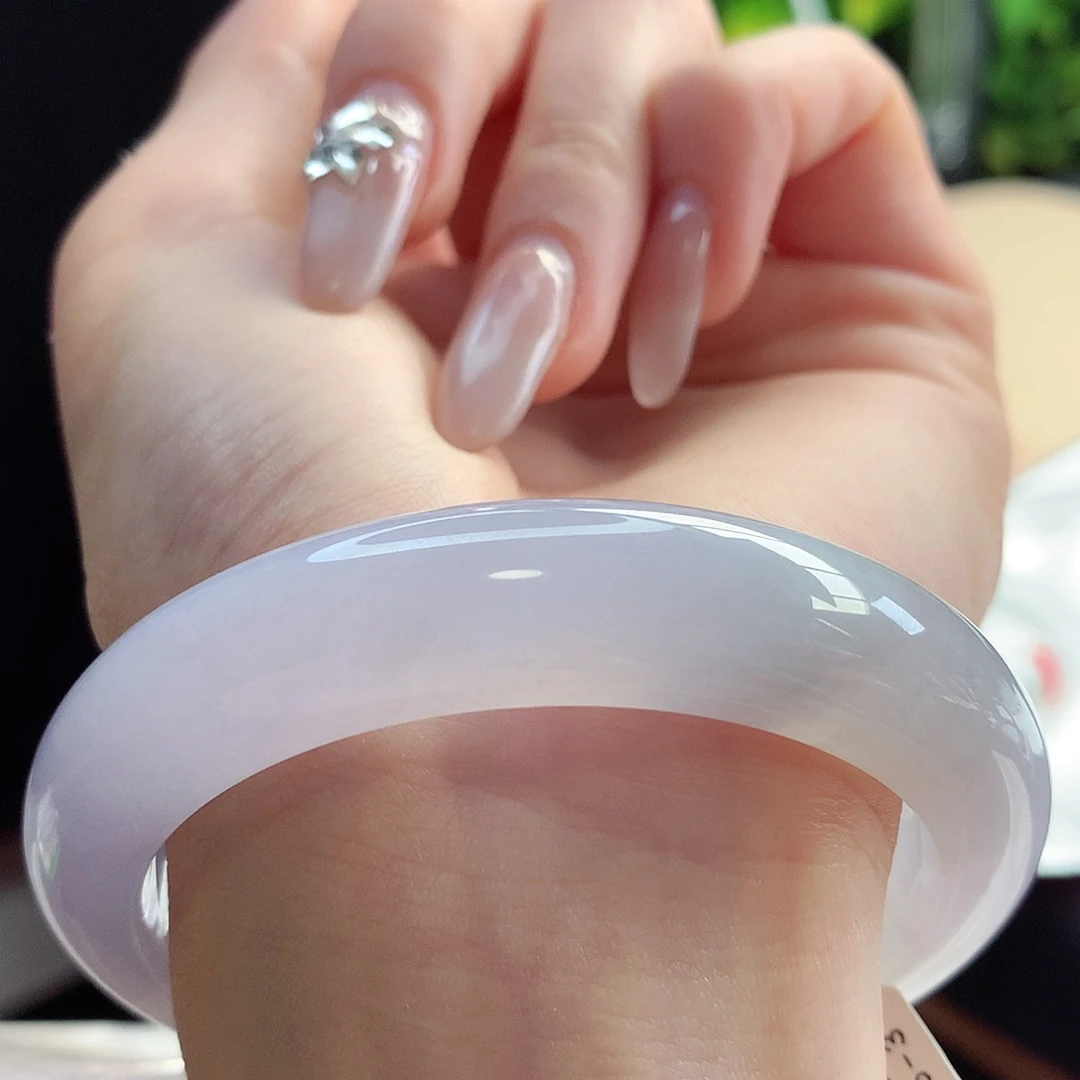 未镶嵌手镯翡翠天然A货翡翠55-56冬日里的小甜心16号