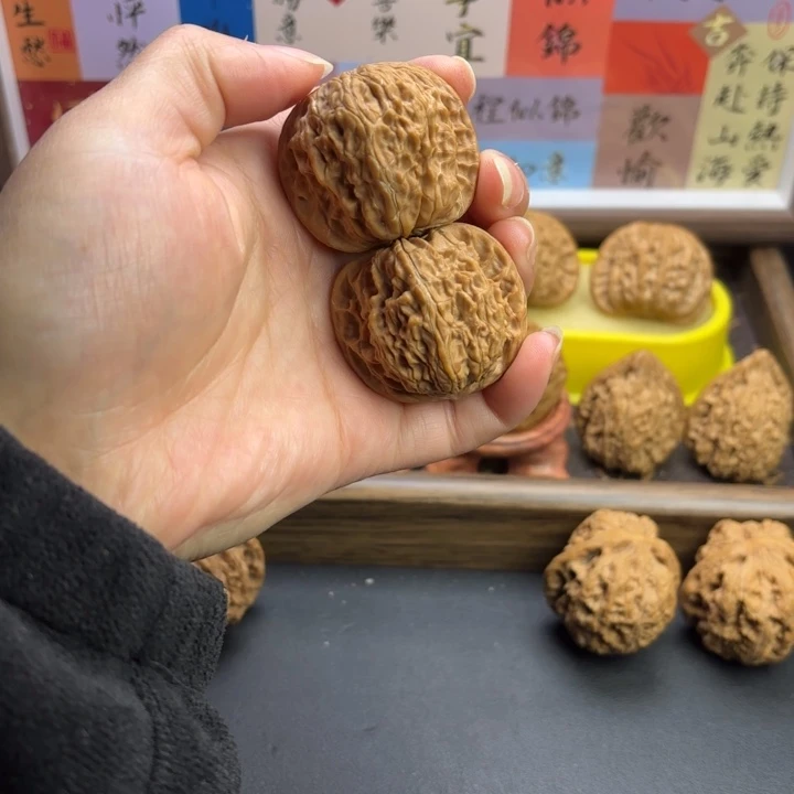 文玩核桃把件全品磨盘