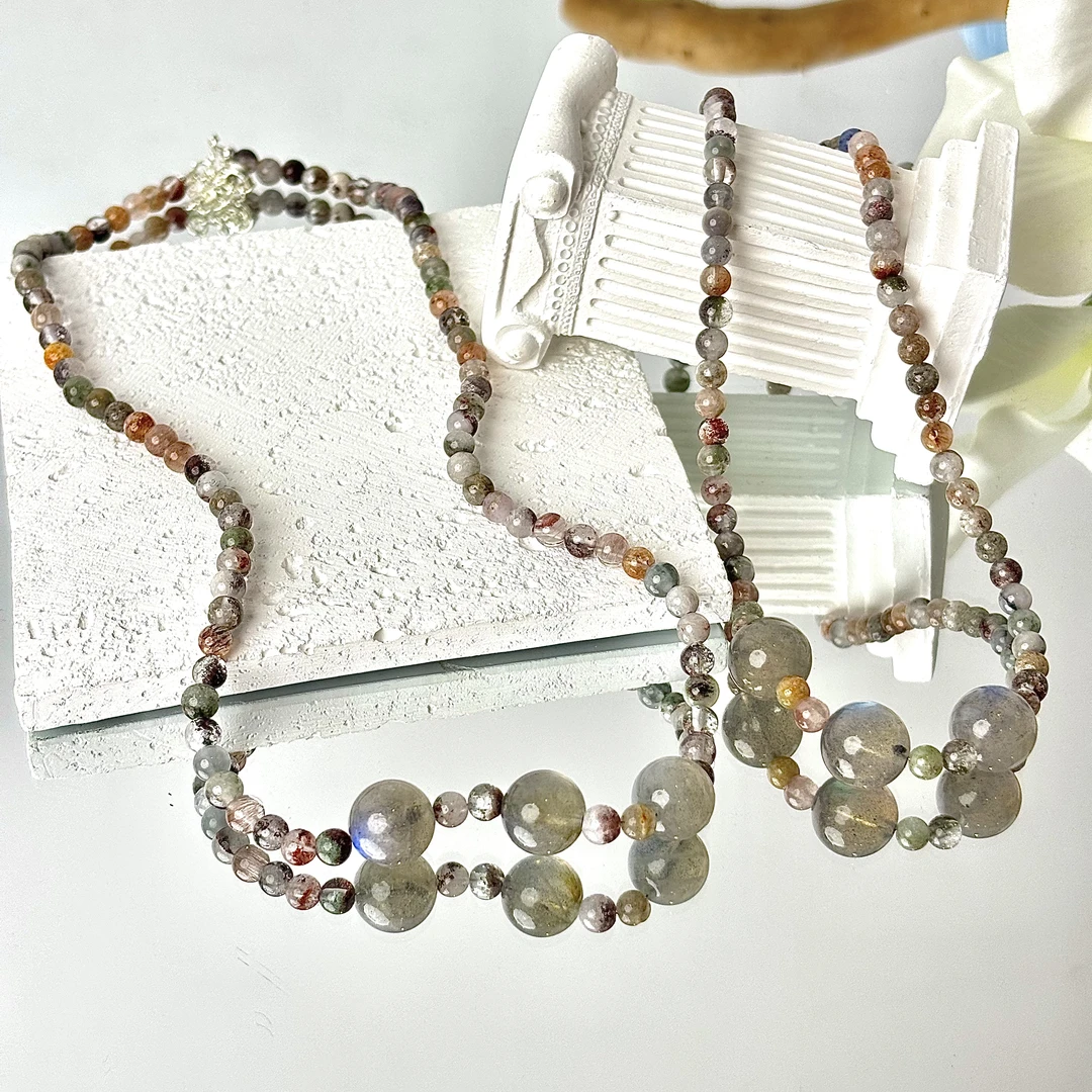 【幽灵月光链】四季幽灵灰月光项链4-10mm多样性发其一Z