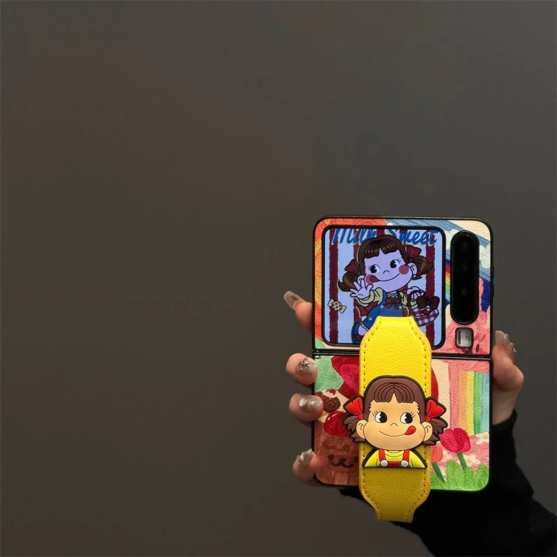 不二家女孩腕带适用华为PuraX阔屏pocket 2折叠手机壳小米mixflip