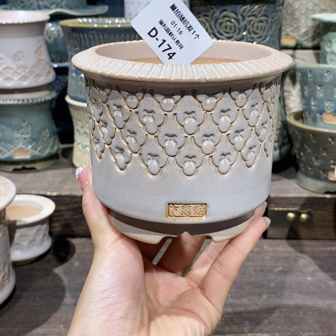 七里烧花盆1-16-174口径8渣*渠