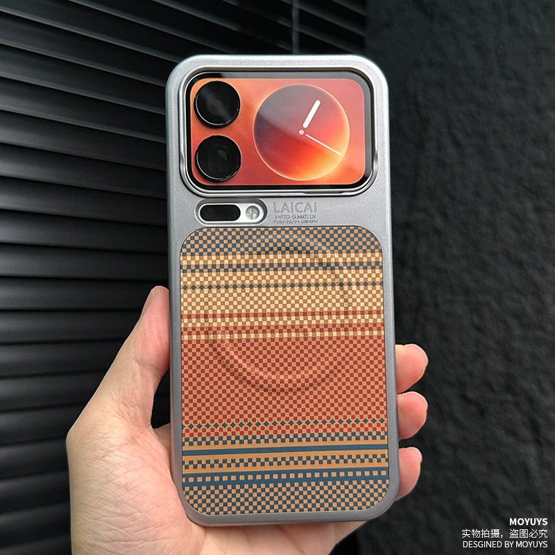 适用小米17promax手机壳磁吸17pro凯夫拉纹17大孔por轻薄磨砂硬壳