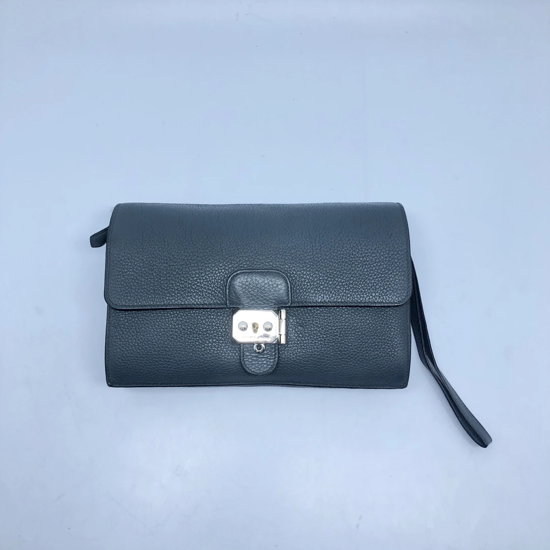 95新 Hermes/爱马仕 全皮荔枝纹手拿包/4010号男士时尚