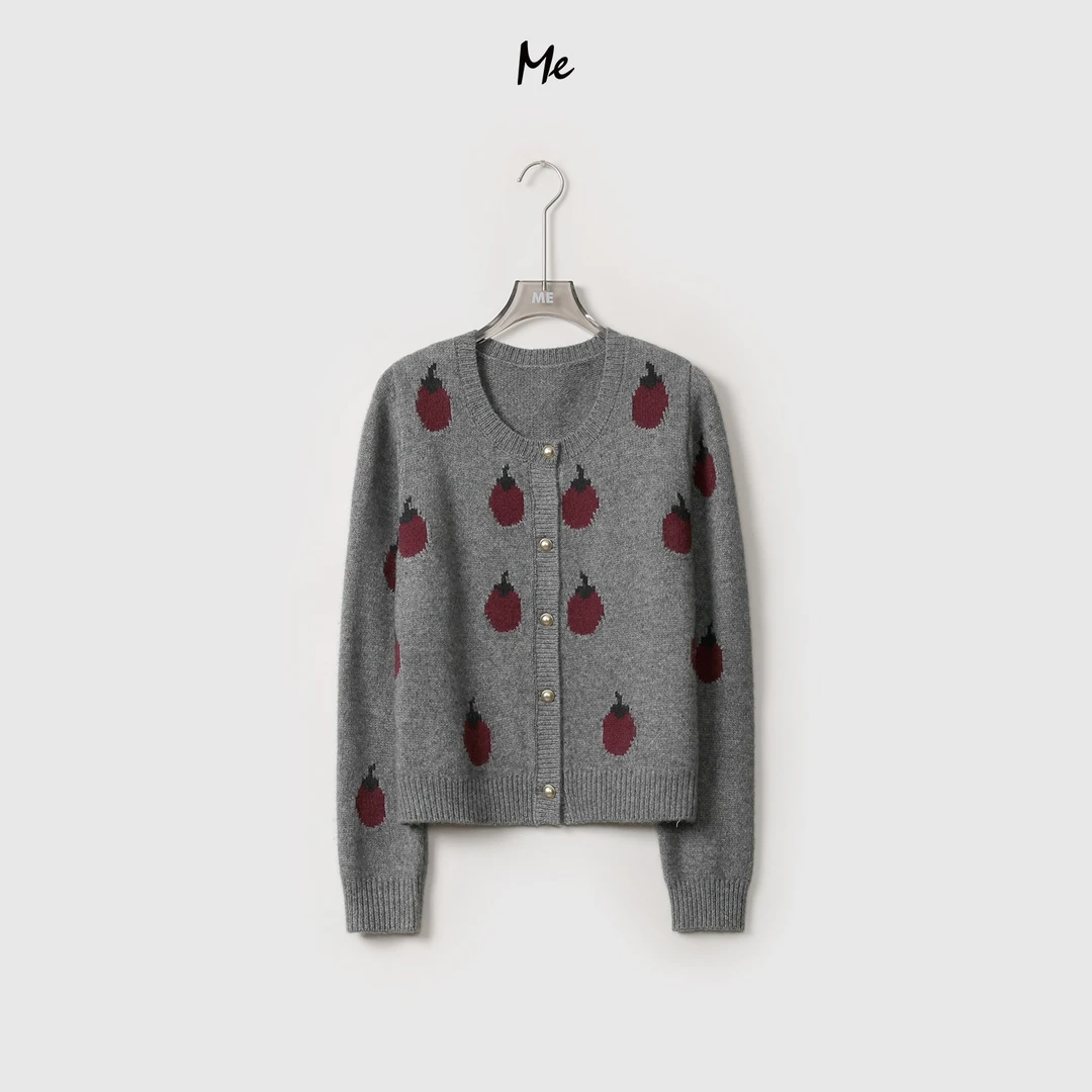 ME【紫茄子】冬季百搭时尚新款设计感毛衣MEQC4252