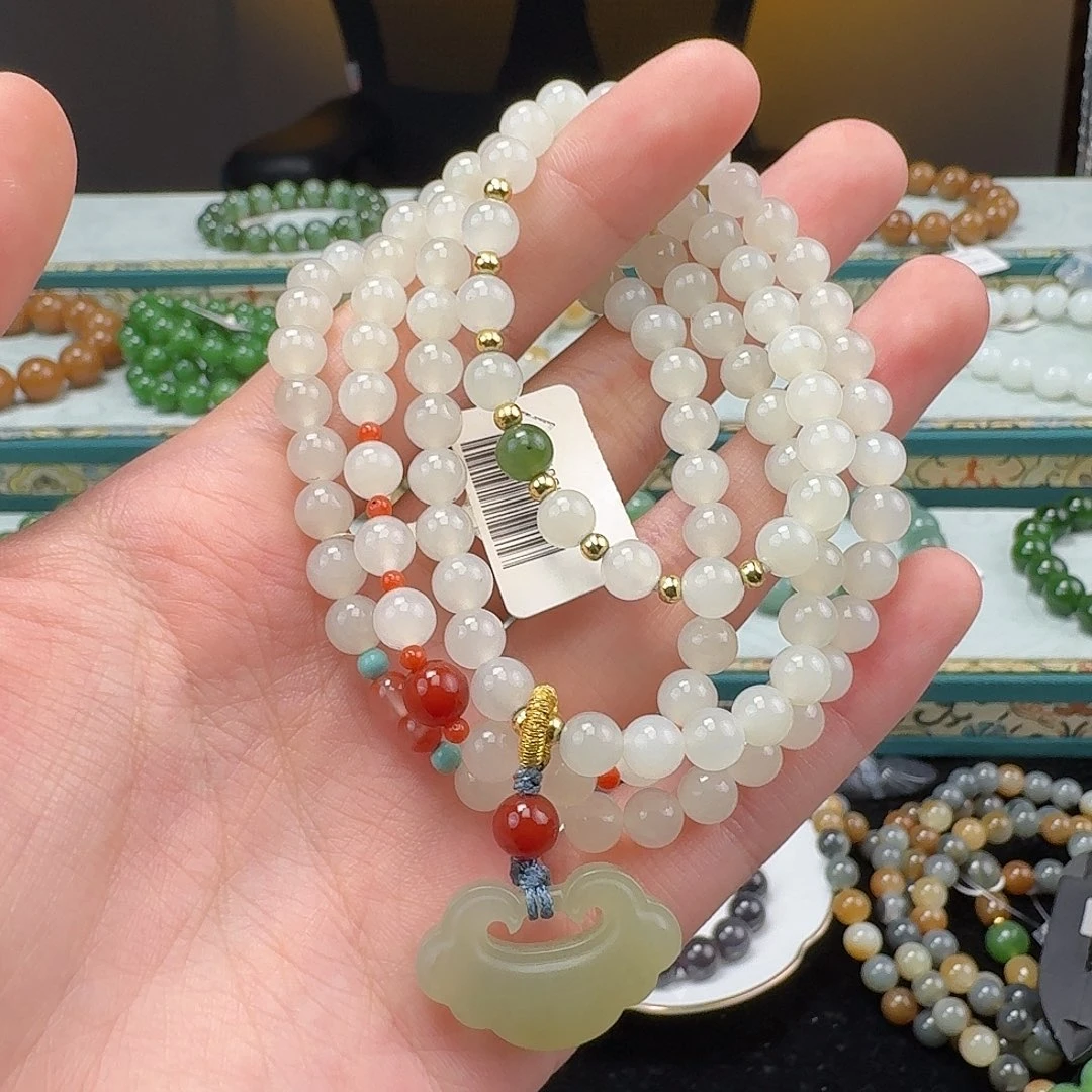 和田玉手串未镶嵌