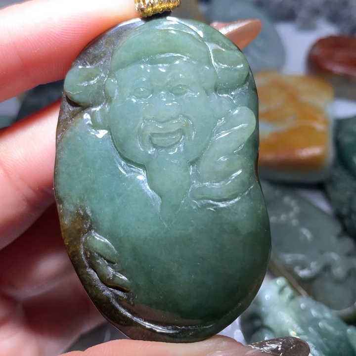 翡翠未镶嵌颈饰保真天然A货翡翠