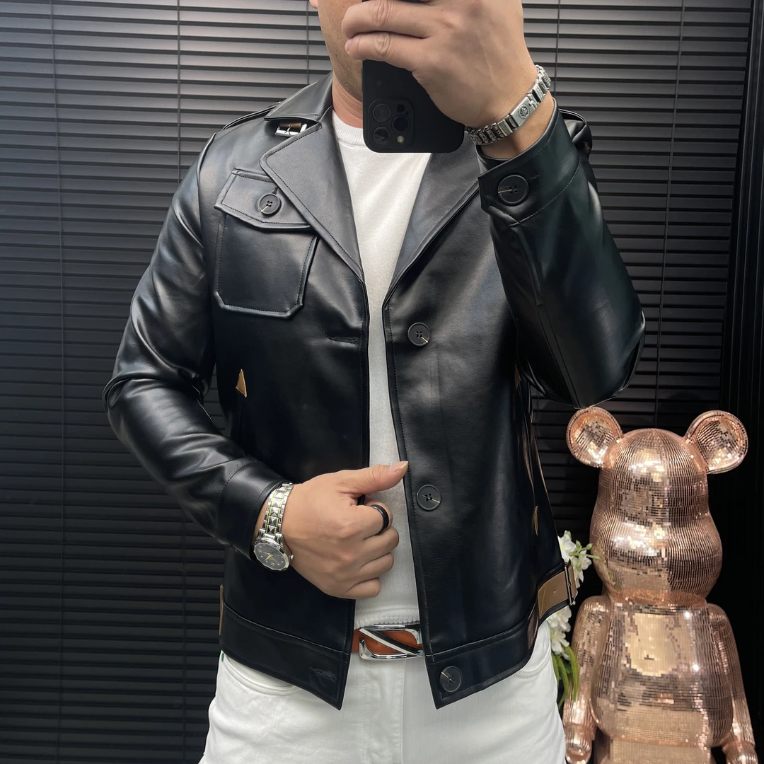 秋季新品男士时尚潮流夹克外套699修身显瘦百搭防风保暖