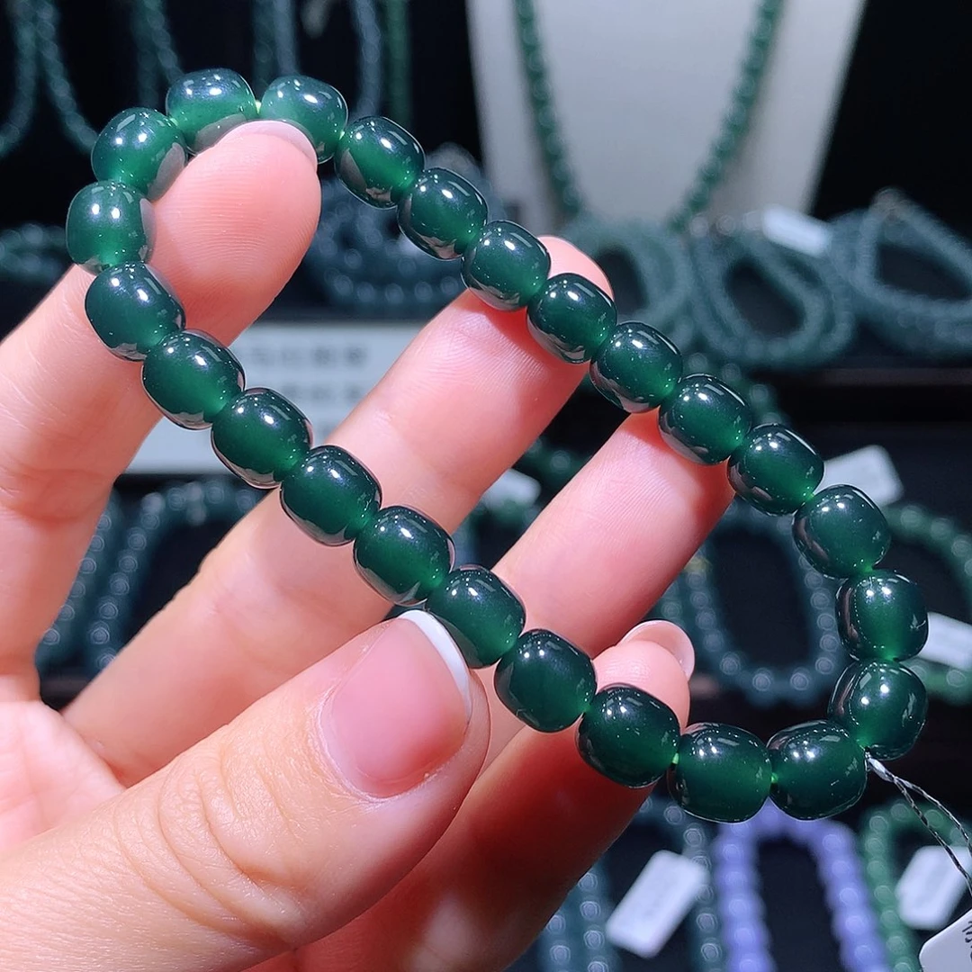 未镶嵌手链翡翠天然a货翡翠手串8m