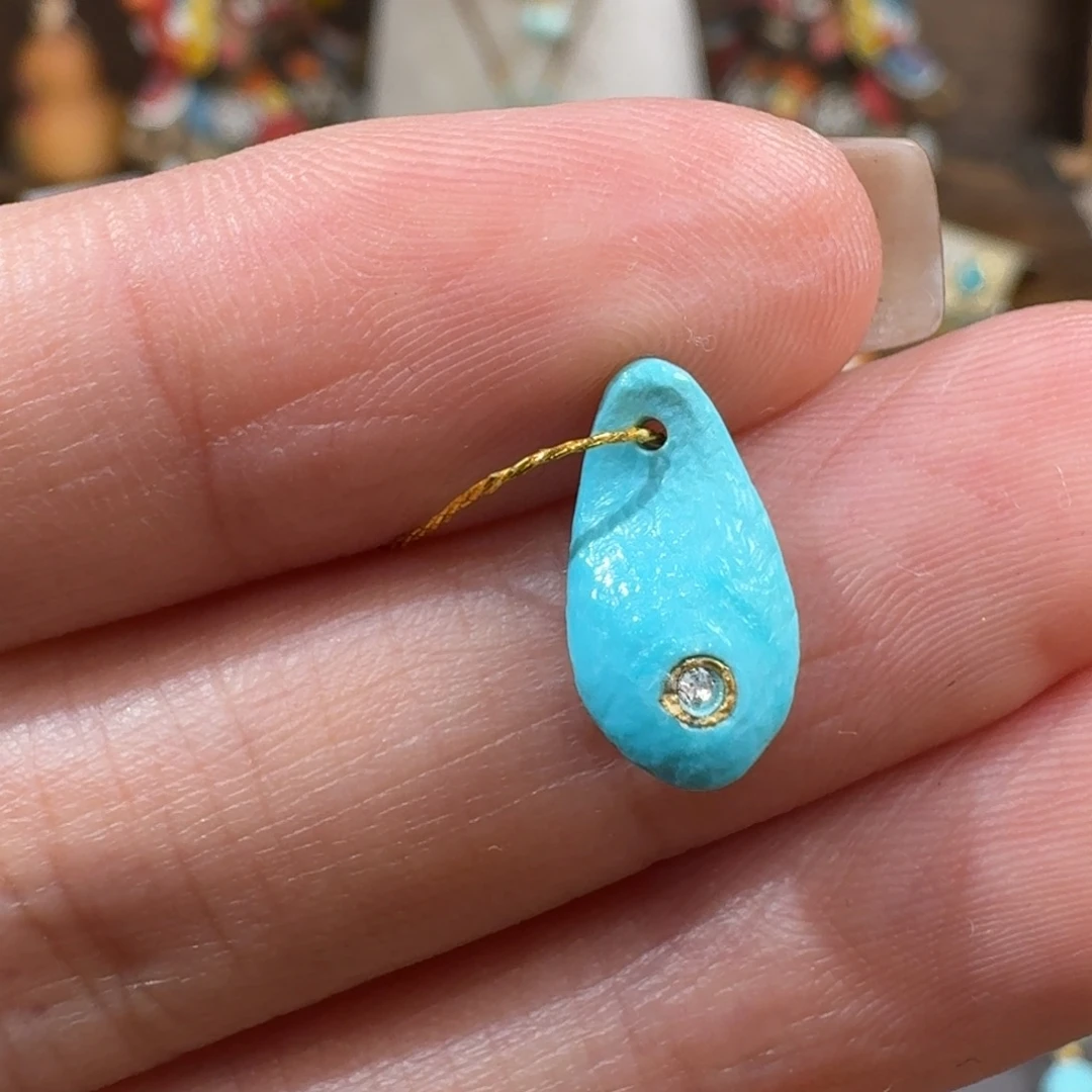 未镶嵌绿松石珠宝半成品多肉卡子