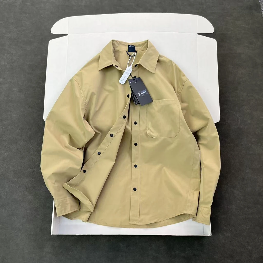 日系牛货 版型超赞 男士长袖极简风日系情侣时尚秋季衬衫外套