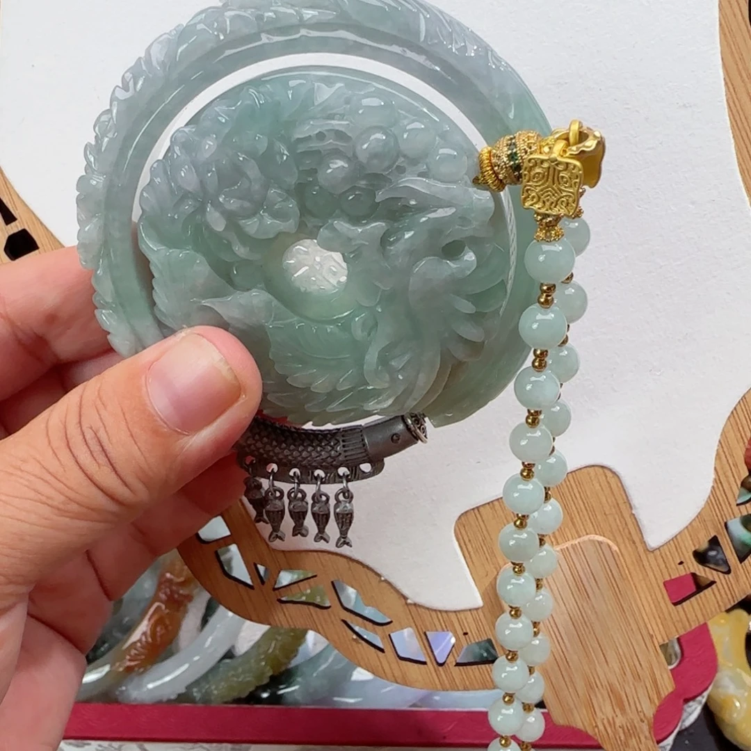 翡翠未镶嵌颈饰仿古58