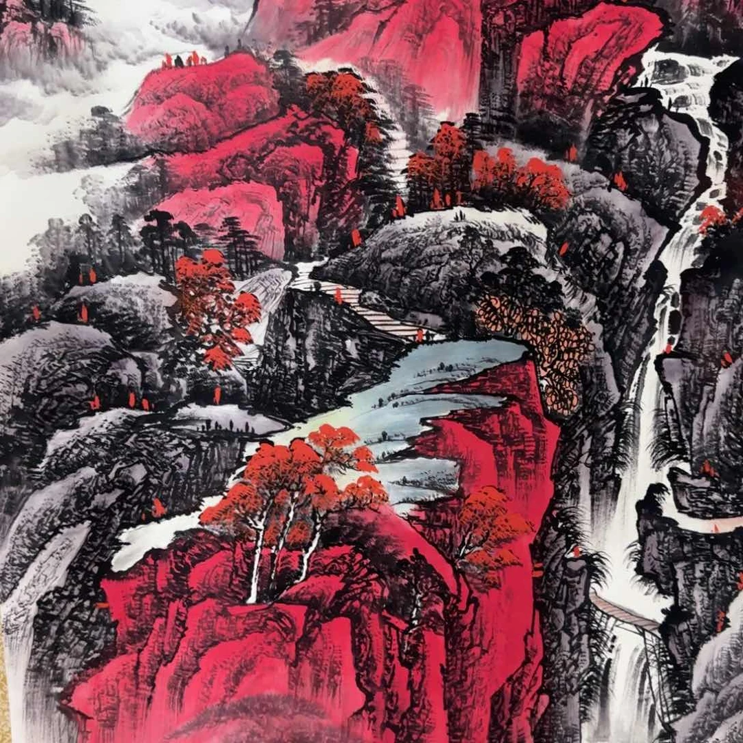 国画走***湖QA原创山水作品！带证书！限购一单