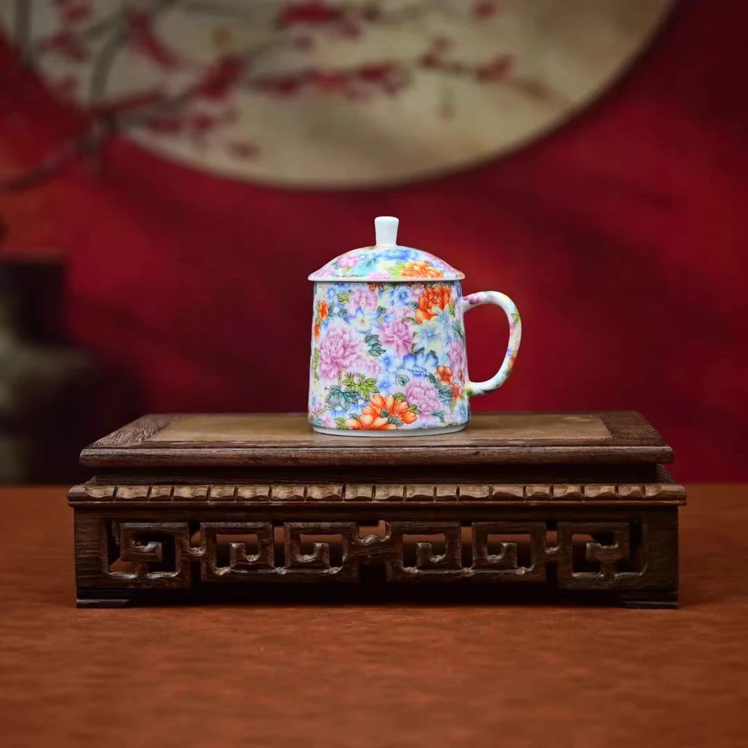 万花珐琅办公喝水杯