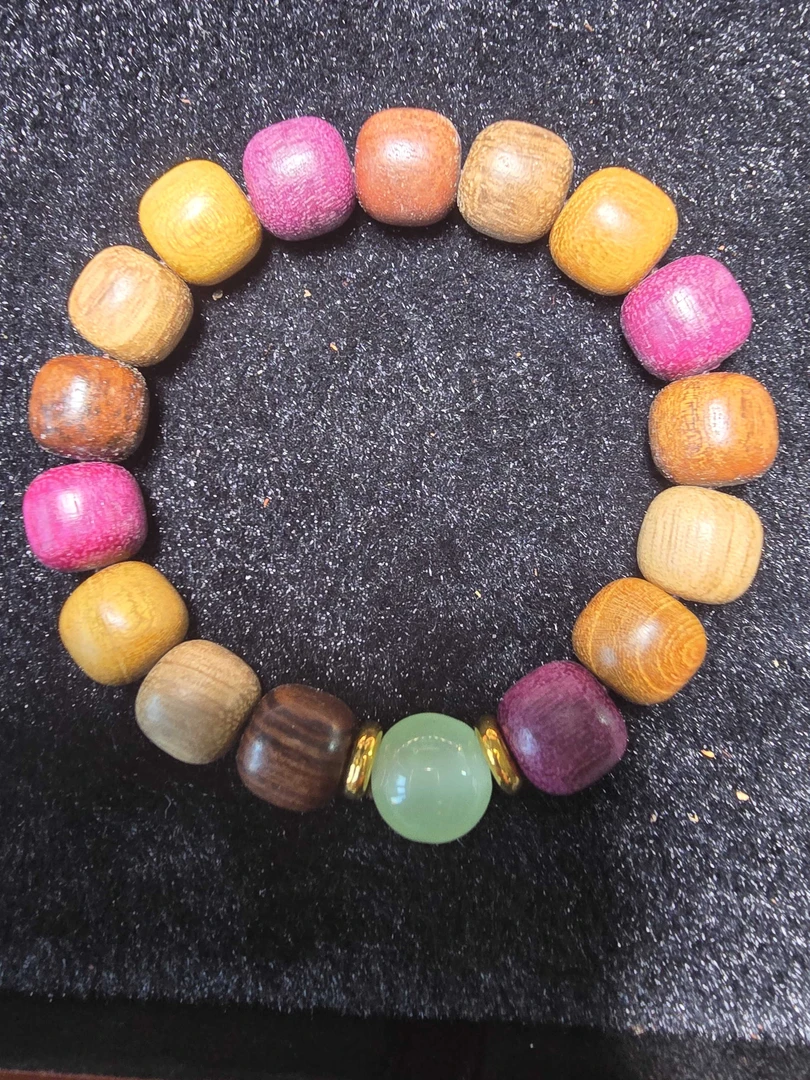 多宝檀木桶珠手串12m尺寸