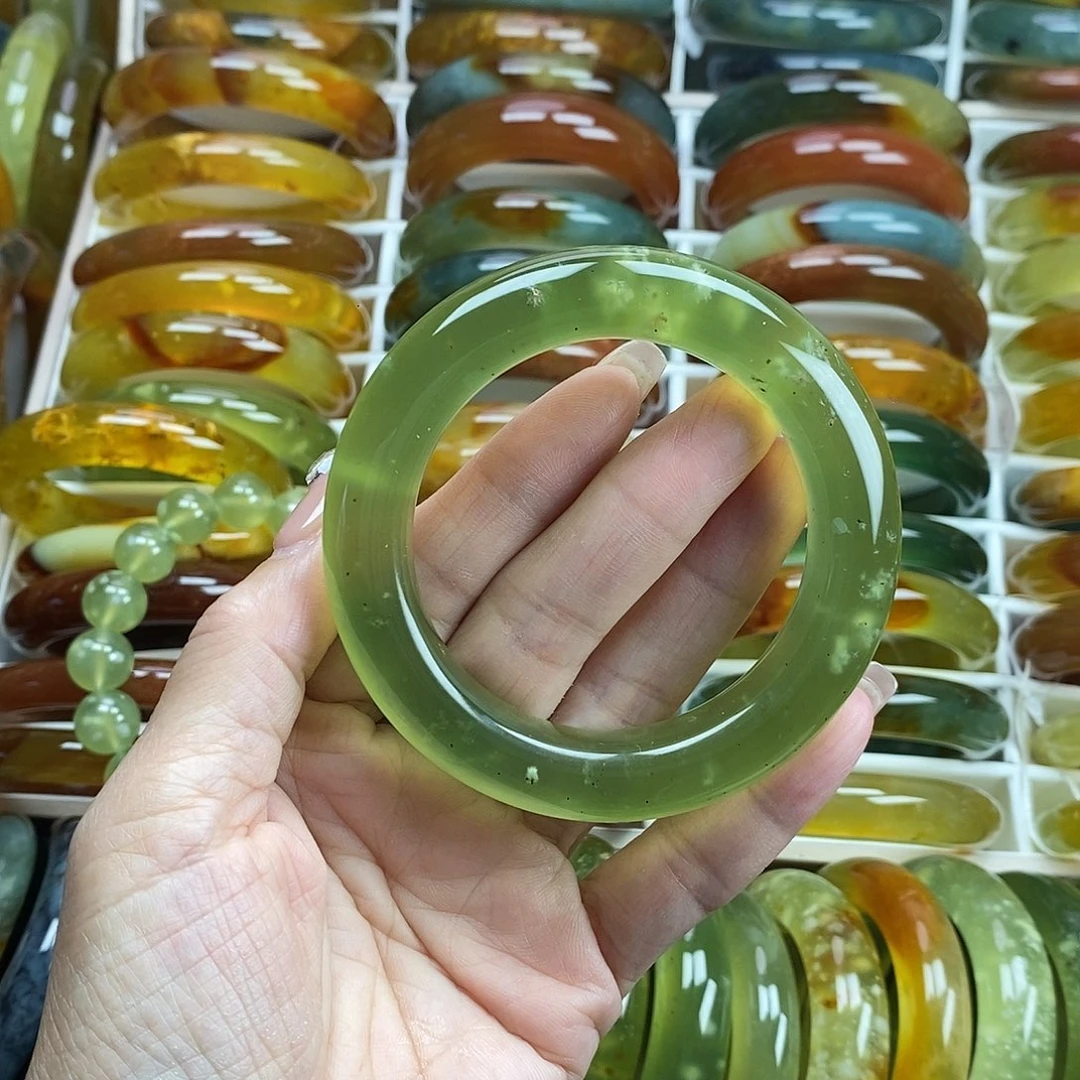 未镶嵌蛇纹石玉手镯55.5